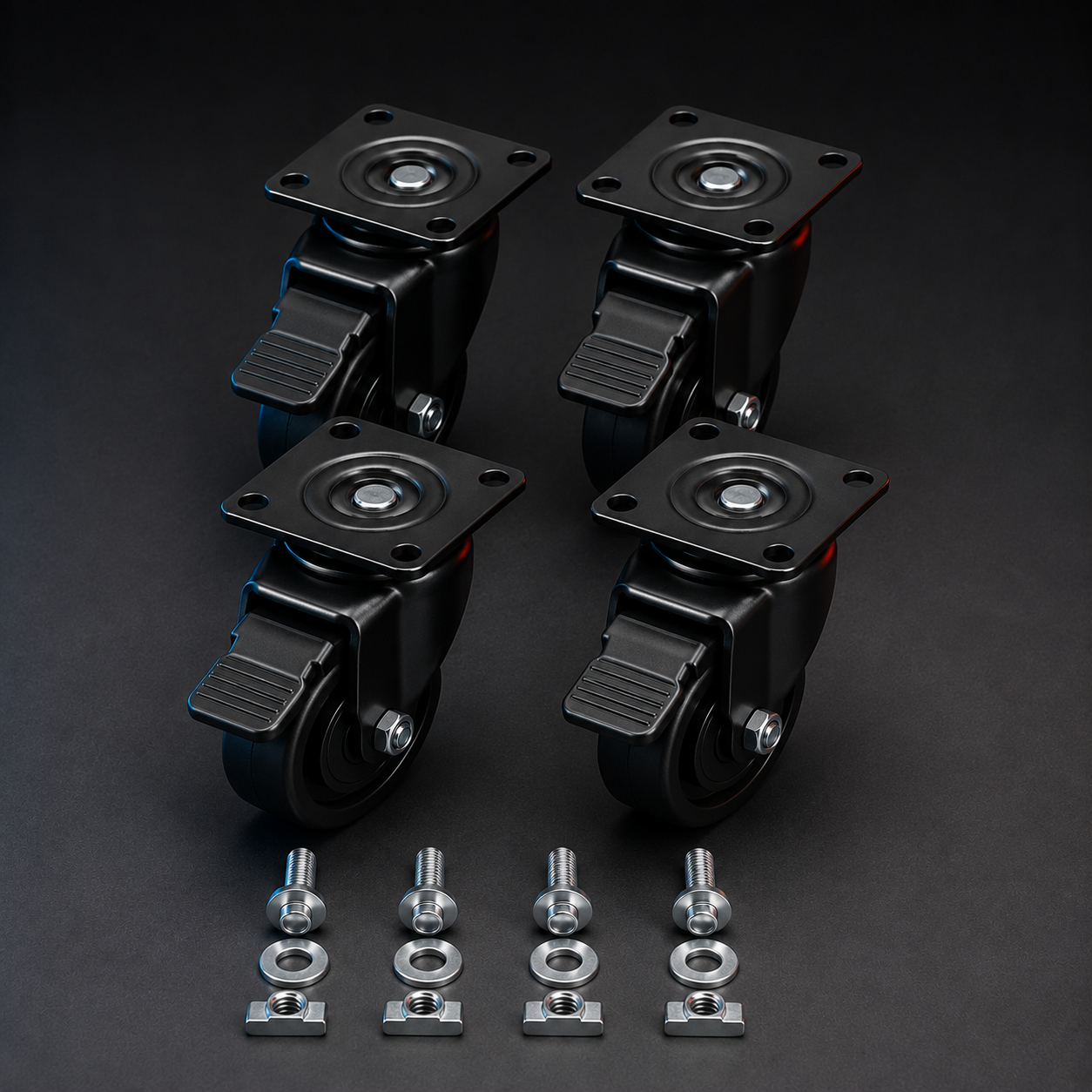 SimXPro GT-RS — Roulettes x4 + kit de montage